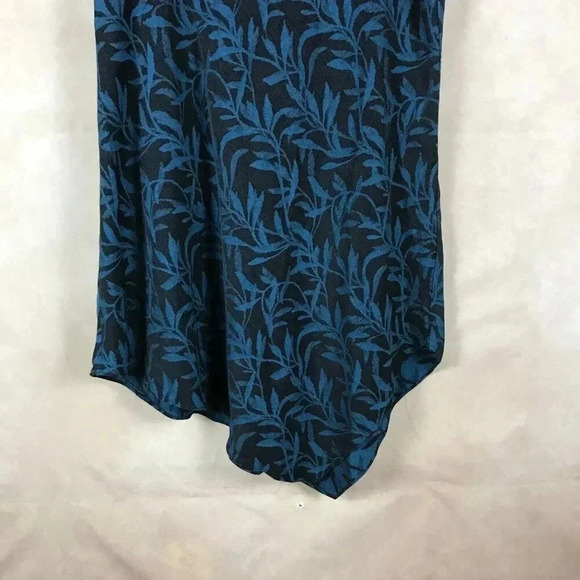 ALFANI Black/Teal Floral Asymmetrical Hem Midi Skirt NEW 8 - Picture 4 of 11